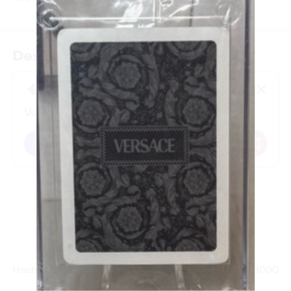 🃏 VERSACE Jack of Clubs Rare Fashion Collector Playing Card - Picture 2 of 4
